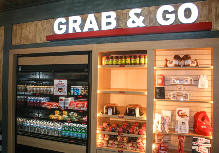 B7132 display at Portillos - Refrigerated Self-Service Case by Structural Concepts