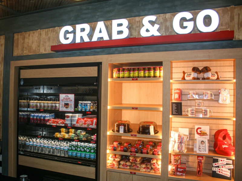 B7132 display at Portillos - Refrigerated Self-Service Case by Structural Concepts