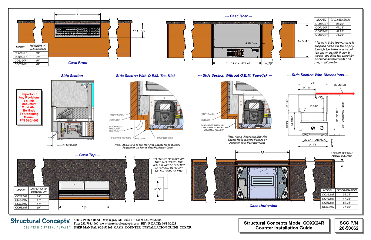 20 50862 OASIS COUNTER INSTALLATION GUIDE COXXR 23 6