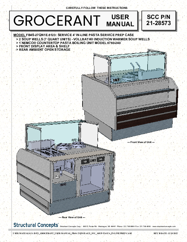 21 28573 GROCERANT USER MANUAL FB4 S 27 QN1 E 6123