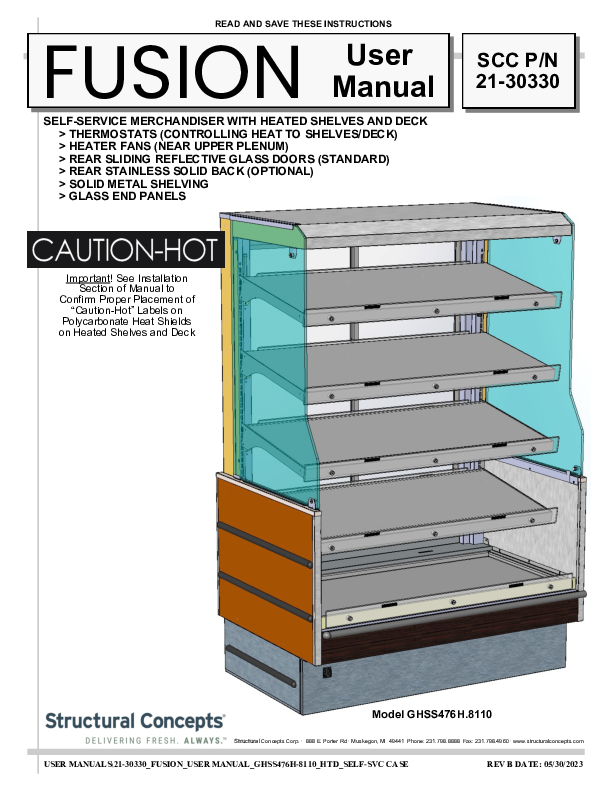21 30330 FUSION USER MANUAL GHSS476 H 8110