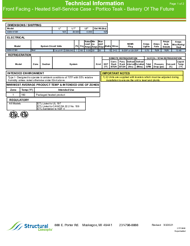 B3054 H 7981 TECH INFO