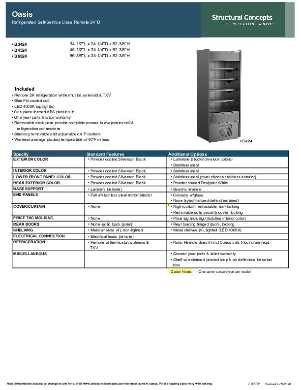 B3424 Remote 21867769 Spec