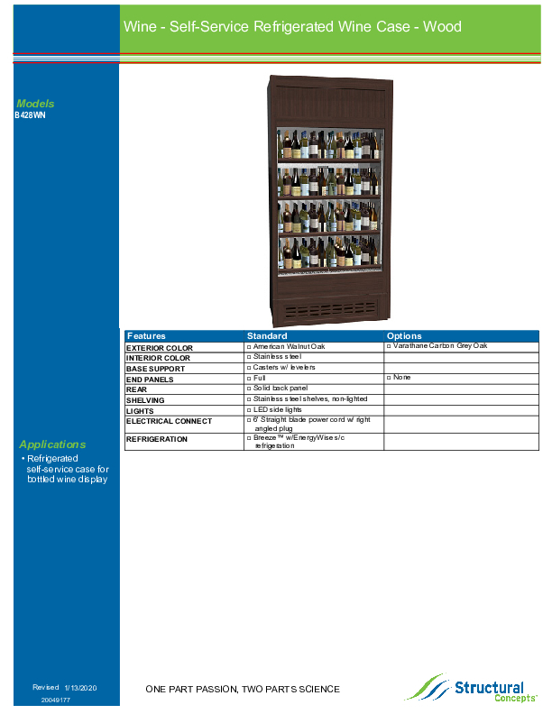 B428 WN SPEC AND TECH