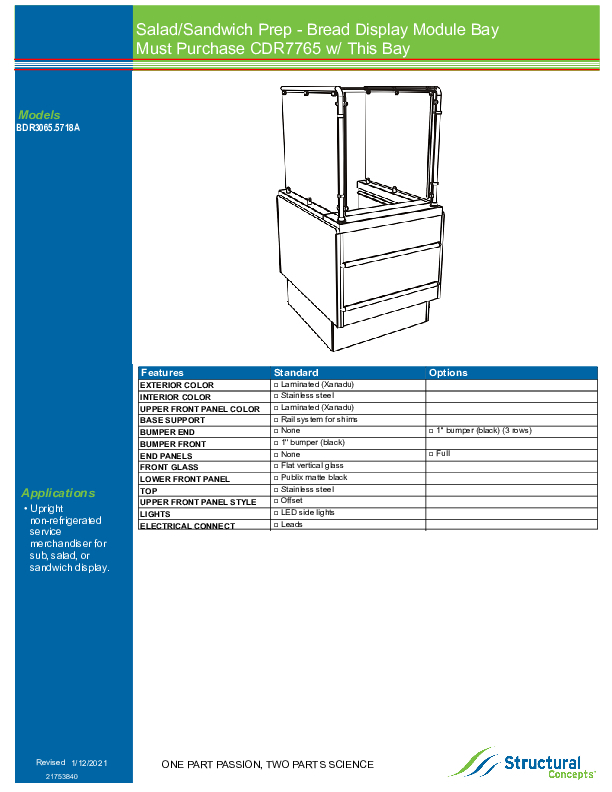 BDR3065 5718 A SPEC TECH INFO