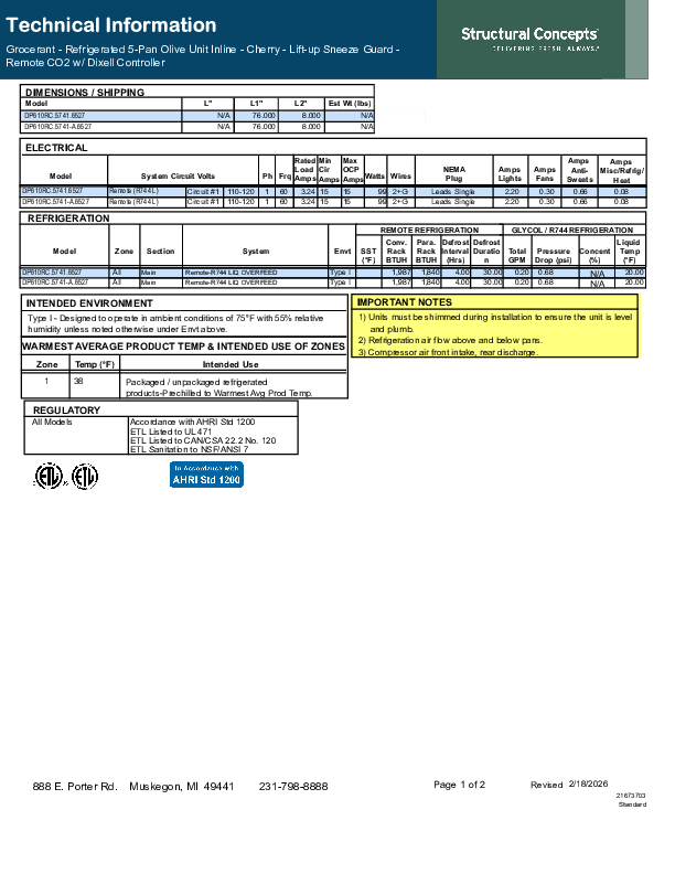 DP610 RC 5741 6527 TECH