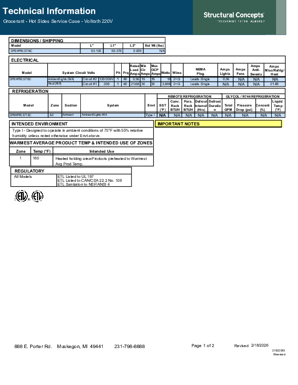 DP8 HP60 5718 C TECH