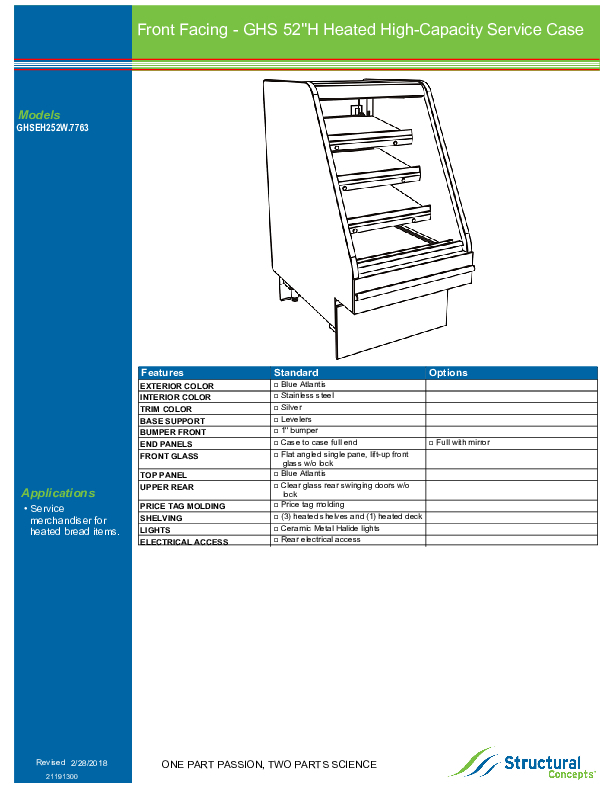 GHSEH252 W 7763 SPEC TECH INFO