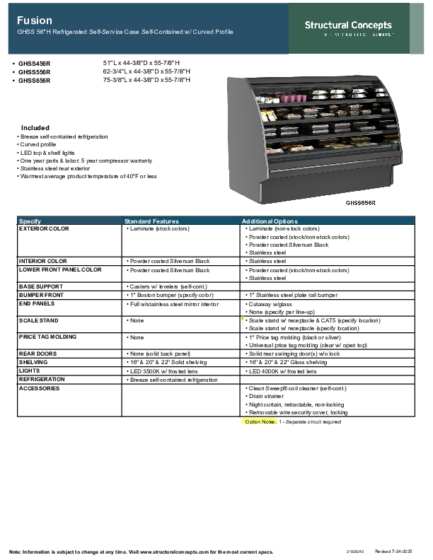 GHSS456R SC CURVED 21929243 Spec
