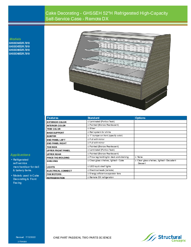 GHSSEHL52 R 7819 SPEC