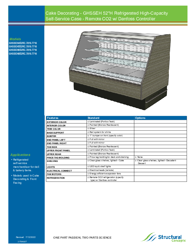 GHSSEHL52 RC 7819 7716 SPEC