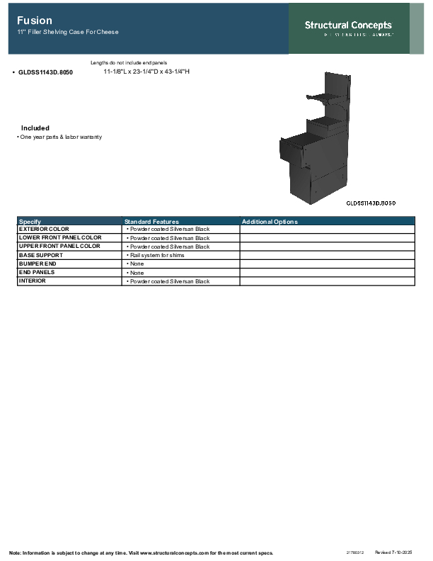 GLDSS1143 D 8050 SPEC