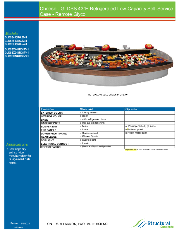 GLDSSL43 RG 5741 SPEC TECH INFO