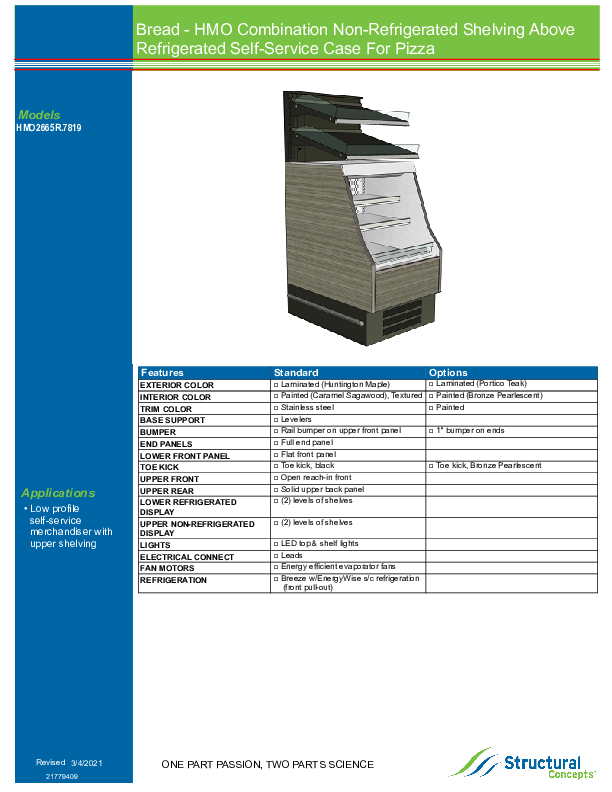 HMO2665 R 7819 SALES SHEET TECH INFO