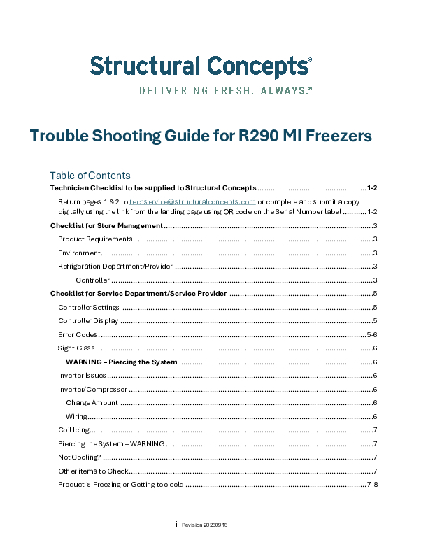 R290 MIRF Service Document