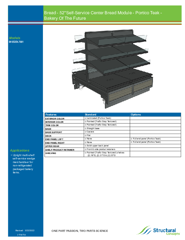 SHS5254 7981 SPEC INFO