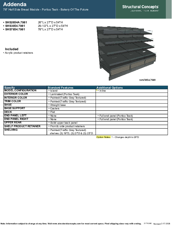 SHSL54 7981 SPEC