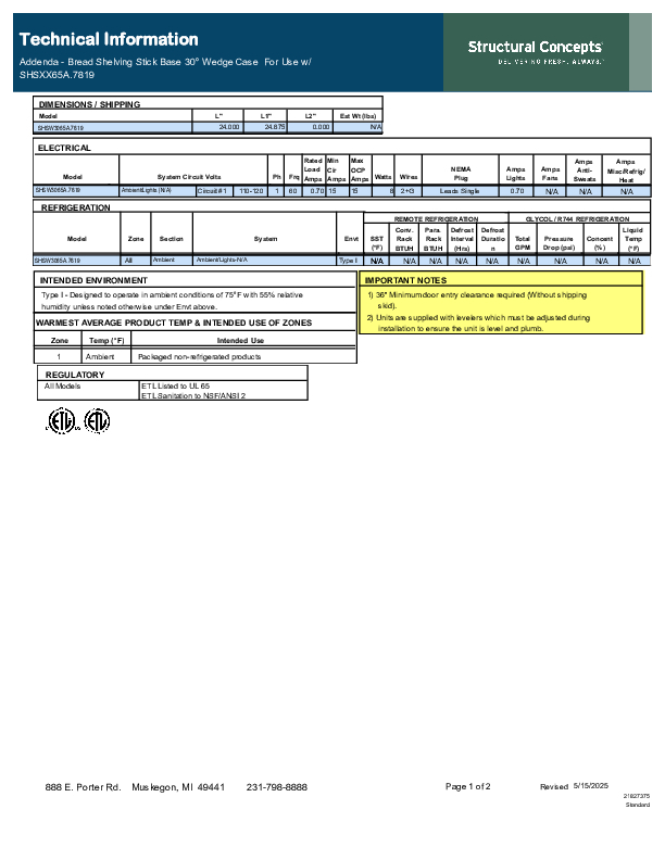 SHSW3065 A 7819 TECH