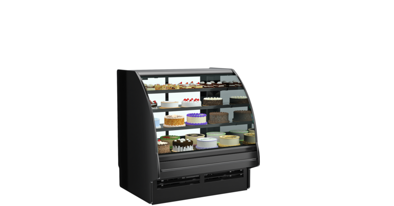 GHS 56''H Refrigerated Service Case w/ Curved Glass | Structural