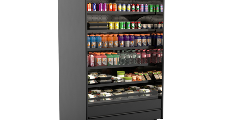 Self-Service Refrigerated Open Reach-In - 85''H | Structural Concepts